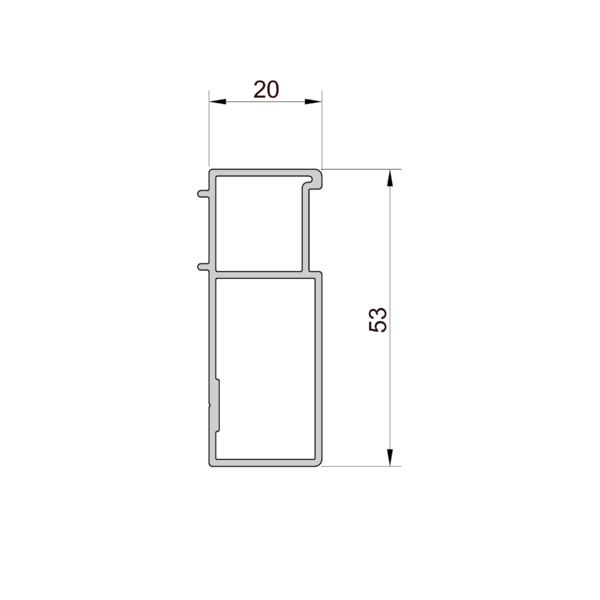 Patte de liaison pour coulisse en aluminium  